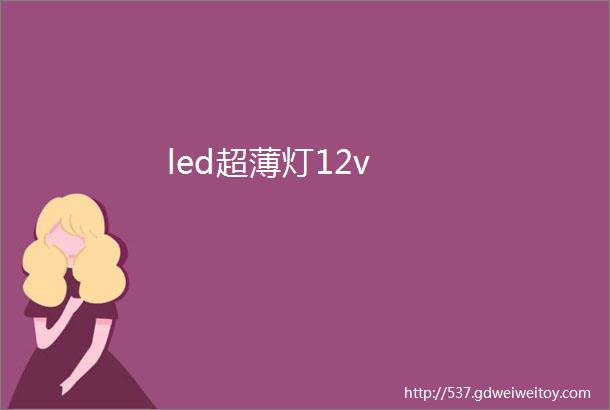 led超薄灯12v